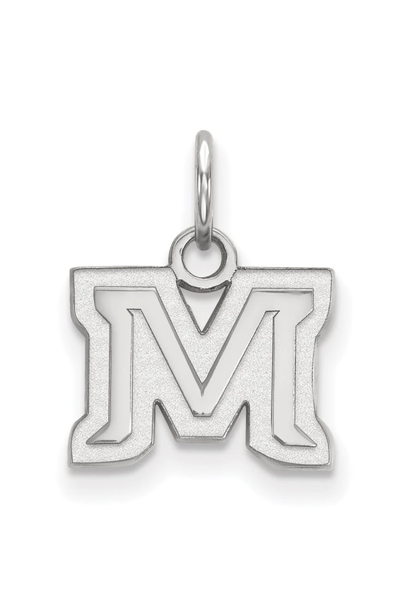 Sterling Silver LogoArt Montana State University Letter M Extra Small Pendant Charm
