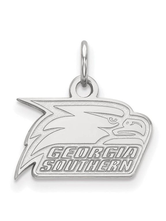 Sterling Silver LogoArt Official Licensed Collegiate Georgia Southern University (GSU) XS Pendant