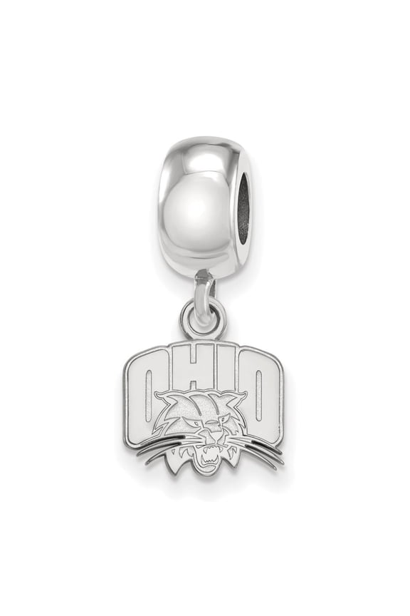 Sterling Silver LogoArt Official Licensed Collegiate Ohio University (OU) XS Dangle Bead Charm