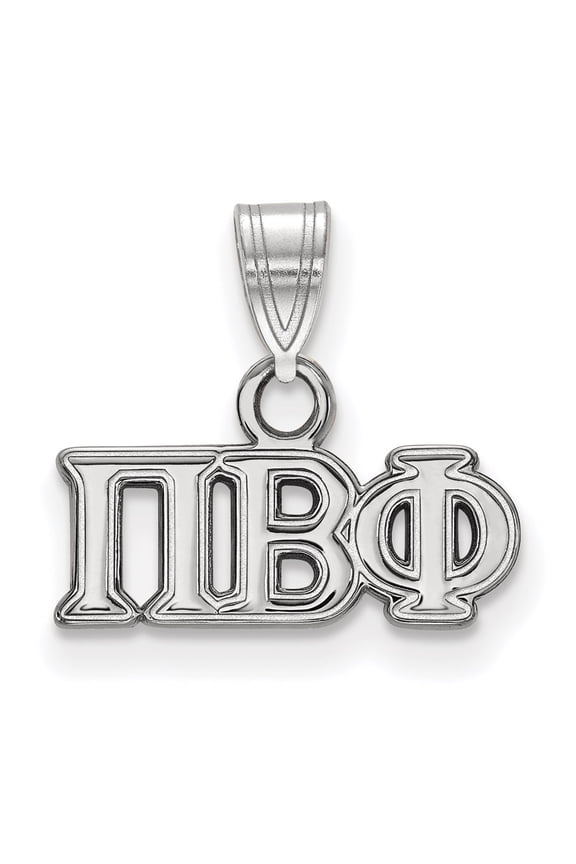 Sterling Silver LogoArt Pi Beta Phi Sorority Greek Letters Small Pendant Charm
