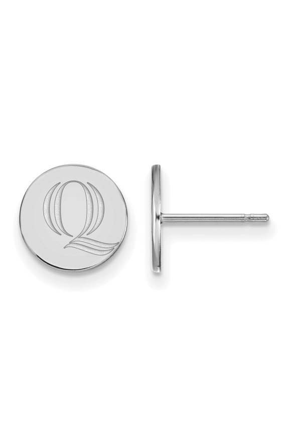Sterling Silver LogoArt Quinnipiac University Letter Q Extra Small Post Earrings Sterling Silver Earrings