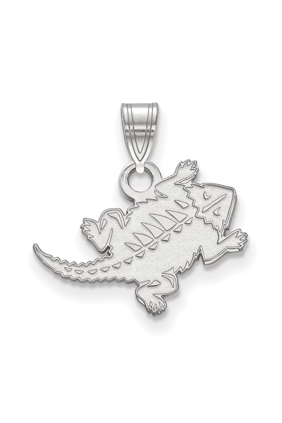 Sterling Silver LogoArt Texas Christian University Horned Frog Small Pendant Charm