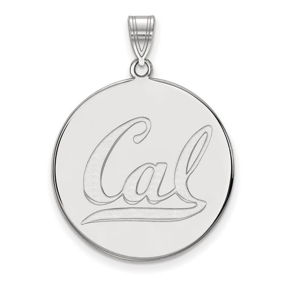 Sterling Silver LogoArt University of California Berkeley Extra Large Disc Pendant Charm