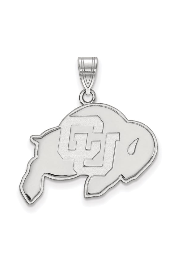 Sterling Silver LogoArt University of Colorado Buffalo Large Pendant Charm