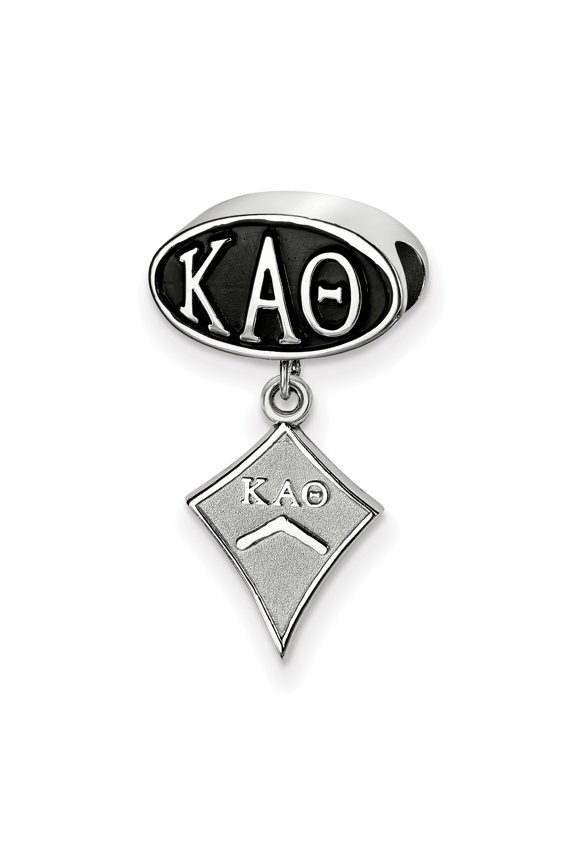 Sterling Silver Kappa Alpha Theta with Kite Dangle Bead Charm