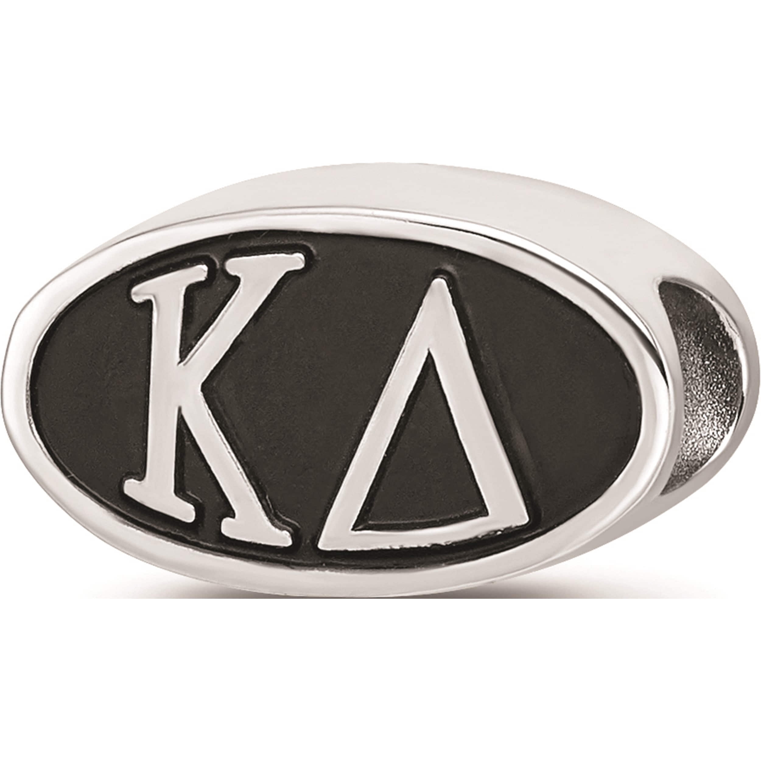Sterling Silver Logoart Kappa Delta Oval Letters Bead (0.35 X 0.6) Made In United States kd002bd-ss