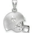 thumbnail image 1 of Sterling Silver Logoart U Of Nebraska 3D Football Helmet With Logo Pendant (22 X 20) Made In United States ss505une, 1 of 5