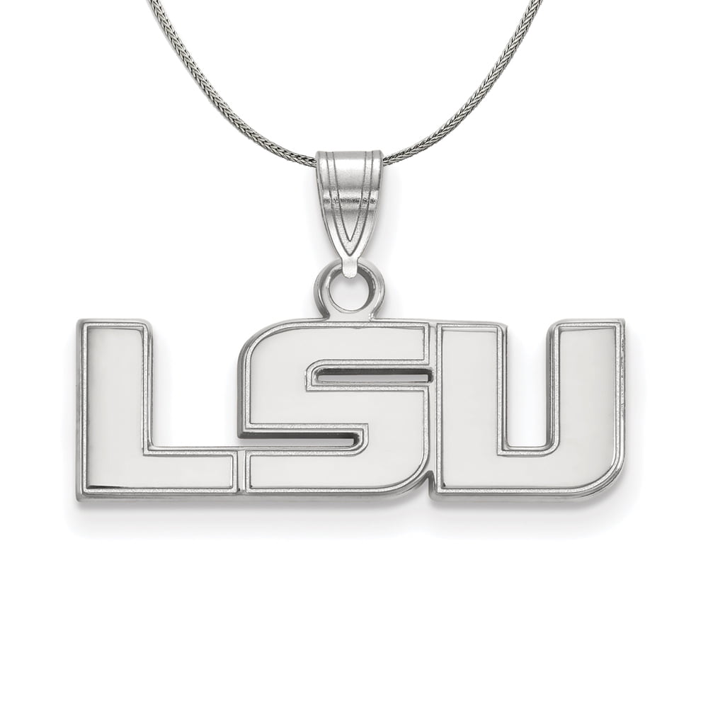 Sterling Silver U. of Louisville Football Necklace - 16 inch by The Black Bow Jewelry Co.