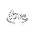 thumbnail image 1 of Sterling Silver Love Cursive Script Toe Ring, 1 of 2