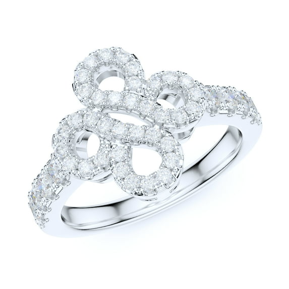 Sterling Silver Love Knot Intersecting Infinity Simulated Round Brilliant Cut Diamond Paved Promise Engagement Ring (7)