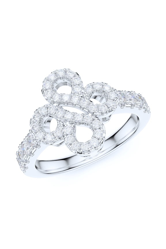 Sterling Silver Love Knot Intersecting Infinity Simulated Round Brilliant Cut Diamond Paved Promise Engagement Ring (7)