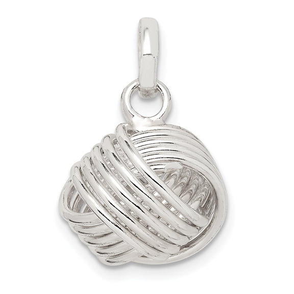 Sterling Silver Love Knot Large Pendant QP5154