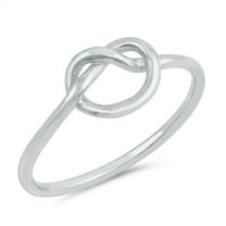 Sterling Silver Love Knot Promise Ring Size 11