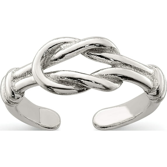 Sterling Silver Love Knot Toe Ring Made In India qr831