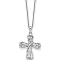 thumbnail image 1 of Sterling Silver Love Never Fails Cross 22In Necklace (22 X 19.6) Made In China qsx730, 1 of 5