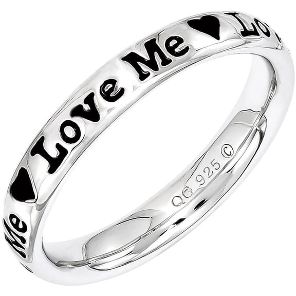 Sterling Silver Lyric Love Me Ring