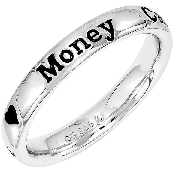 Sterling Silver Lyric Money Can't Buy Me Ring