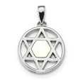 thumbnail image 1 of Sterling Silver MOP Star of David Pendant Charm, 1 of 3