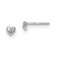 thumbnail image 1 of Sterling Silver Madi K RH Plated Preciosca Crystal Apr Heart Earrings, 1 of 2