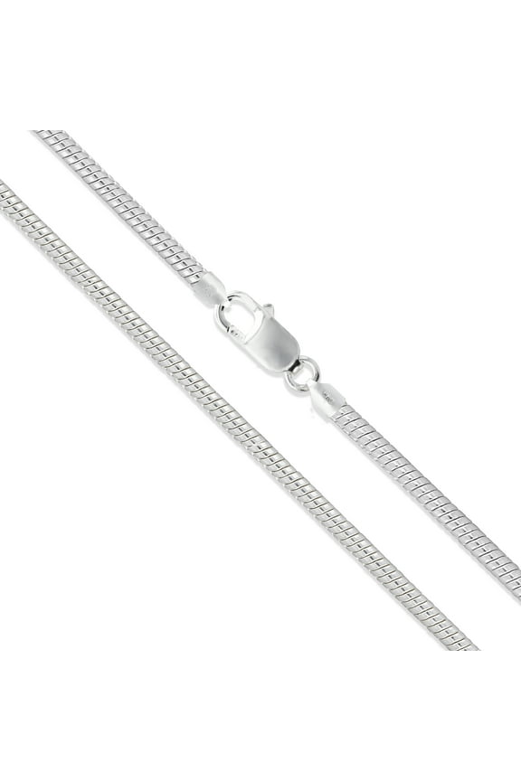 Sterling Silver Magic Round Snake Chain 3mm 925 Brazilian Necklace 24" Jewelry Female Unisex