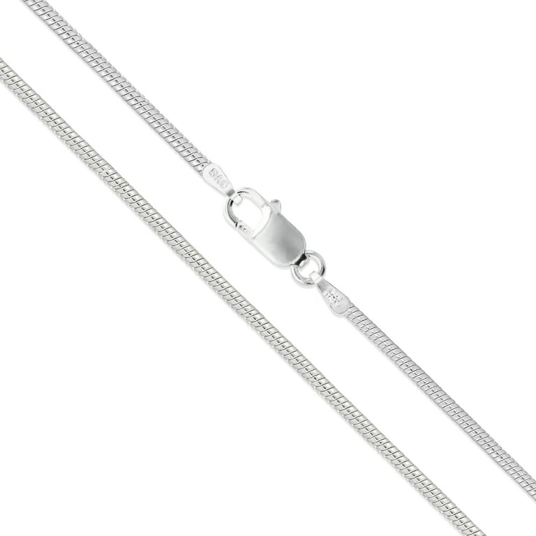 KALIFANO | 18 Italian Sterling Silver Snake Chain Necklace 1.5mm