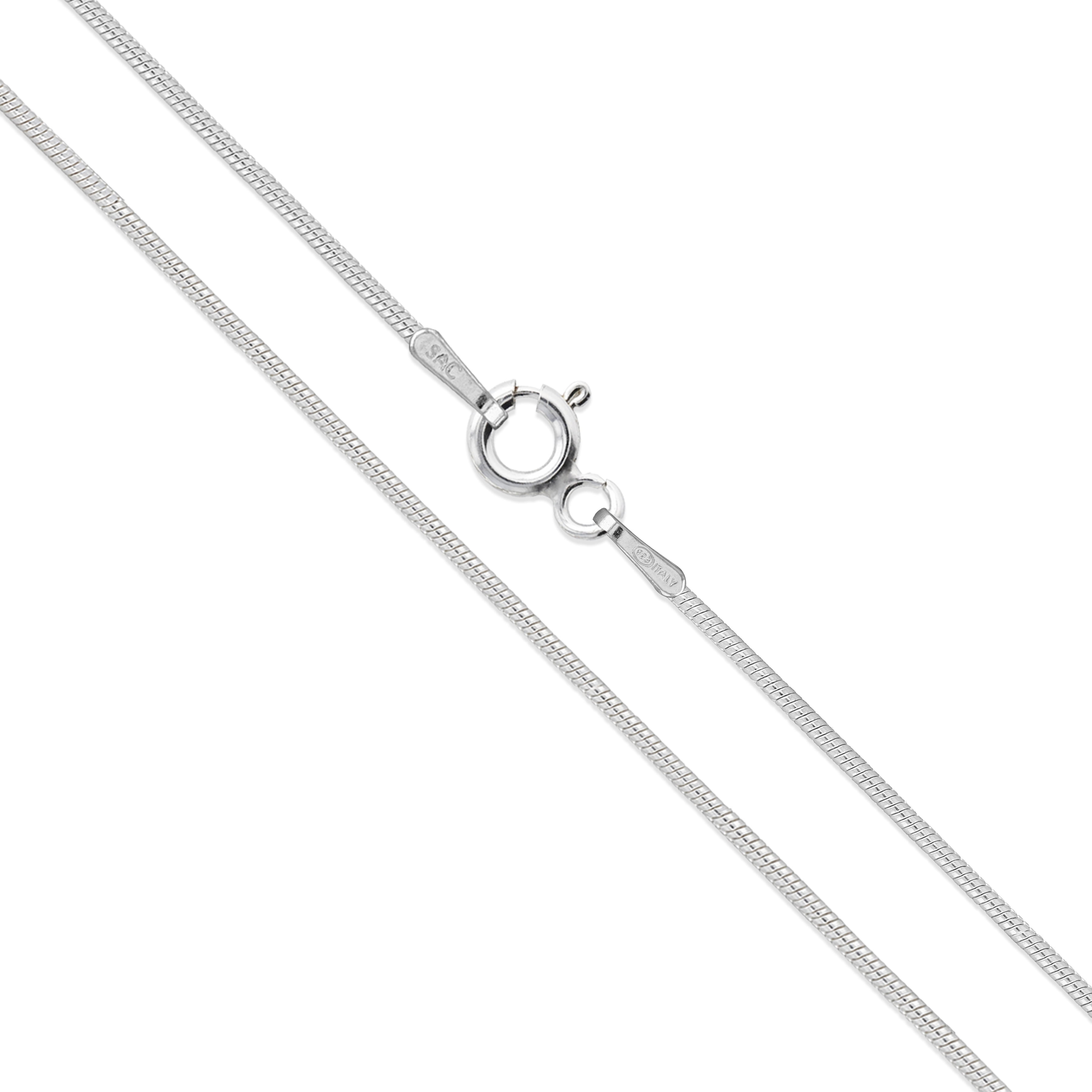Sterling Silver Magic Snake Chain .8mm Solid 925 Italy Brazilian Necklace 20" Jewelry Female Unisex