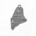thumbnail image 1 of Sterling Silver Maine State Travel Charm with Split Ring Item #618, 1 of 1