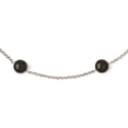 thumbnail image 1 of Sterling Silver Majestik 10-11mm Black Shell Bead 7 Station Necklace (21 X 10) Made In Canada qmjn107b-21, 1 of 5