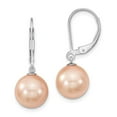 thumbnail image 1 of Majestik Round Pink Pearl Leverback Earrings, 1 of 4