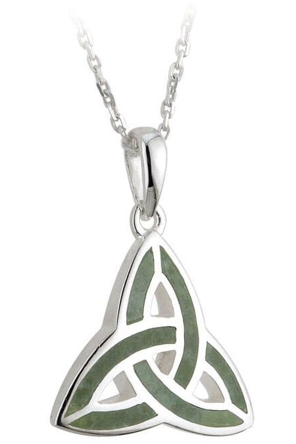 Sterling Silver Marble Trinity Pendant