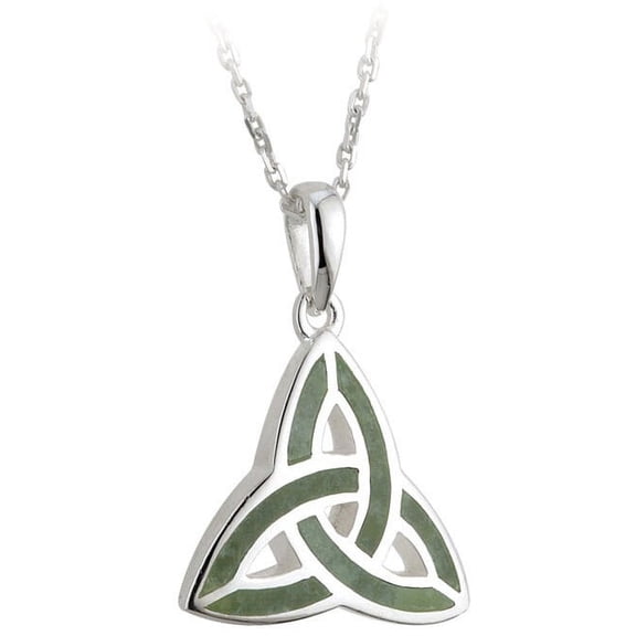 Sterling Silver Marble Trinity Pendant