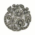 thumbnail image 1 of Sterling Silver Marcasite Flowers & Butterfly Pendant, 1 of 1