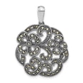 thumbnail image 1 of Sterling Silver Marcasite w/Flowers Pendant, 1 of 4