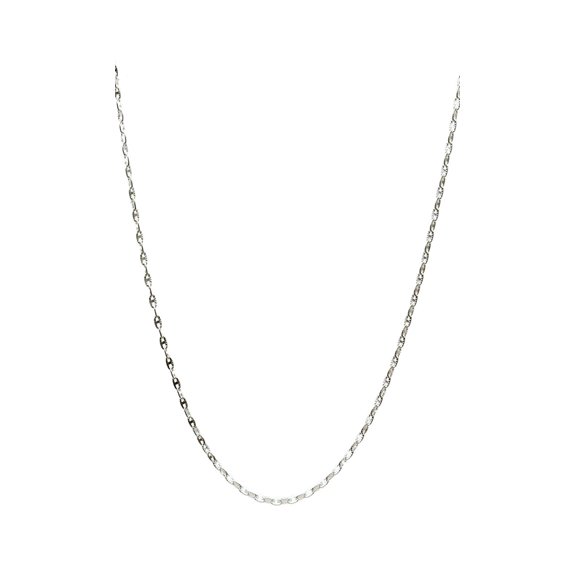 Sterling Silver Mariner Chain Necklace 16" With 2" Extender