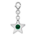 thumbnail image 1 of Sterling Silver May CZ Birthstone Star Charm Pendant, 1 of 1