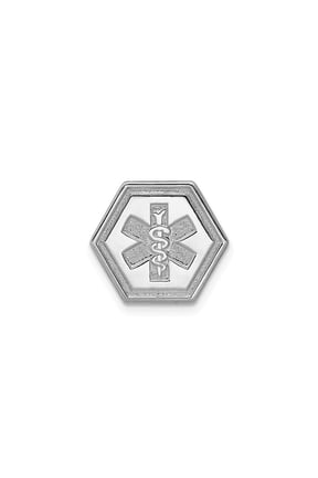 Sterling Silver Medical Alert Pendant Necklace with Star of Life Symbol, Emergency ID Jewelry for Adults, Unisex Healthcare Accessory for Allergy or Condition Awareness