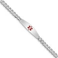 thumbnail image 1 of Sterling Silver Medical ID Bracelet With Curb Link - 6.3 Grams - 7 Inch - Lobster Claw, 1 of 2