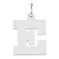thumbnail image 1 of 925 Sterling Silver Solid Polished Medium Block Intial E Charm 19x12mm Wide Pendant Necklace for Women, 1 of 3