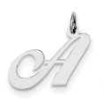 thumbnail image 1 of Sterling Silver Medium Fancy Script Initial A Charm, 1 of 3