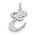 thumbnail image 1 of Sterling Silver Medium Fancy Script Initial E Charm, 1 of 1