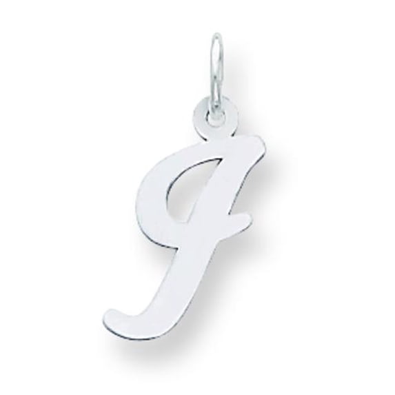 Sterling Silver Medium Script Initial Letter I Charm