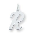 thumbnail image 1 of Sterling Silver Medium Script Initial Letter R Charm, 1 of 2