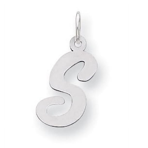 Sterling Silver Medium Script Initial S Charm