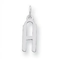 thumbnail image 1 of Sterling Silver Polished Medium Slanted Block Initial H Charm QC5083H, 1 of 2