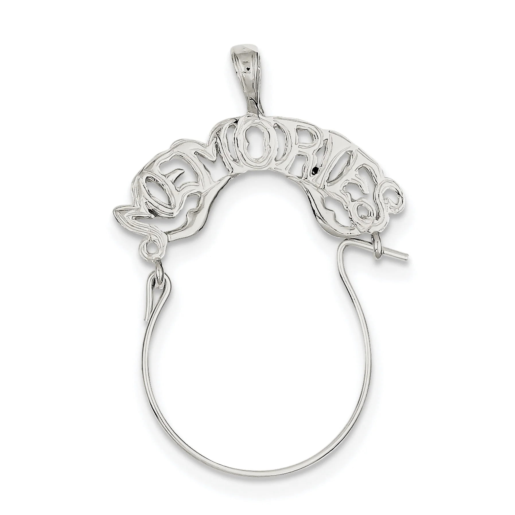 Sterling Silver Memories Charm Holder Pendant