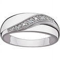 thumbnail image 1 of Sterling Silver Men's Diamond Accent Wedding Band, 1 of 1