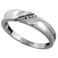 thumbnail image 1 of Sterling Silver Men's Diamond Band, w/ 0.04 Carat Brilliant Cut Diamonds, 3/16 in. (5mm) wide, Size 14, 1 of 3