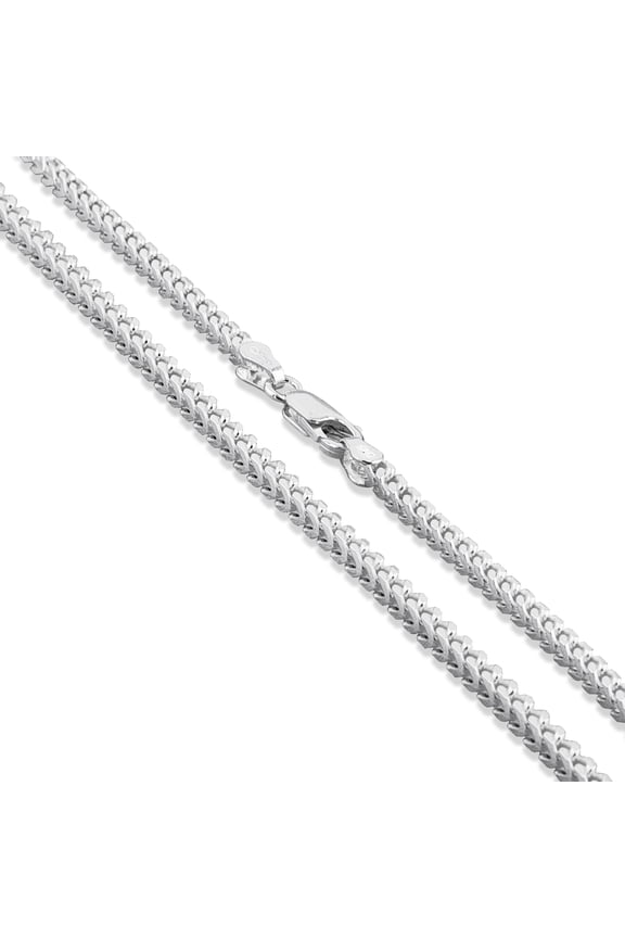 Sterling Silver Men's Franco Chain 3.0mm Solid 925 Italy Necklace 24" Jewelry Female Unisex
