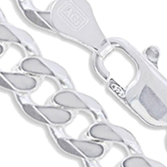 Sterling Silver Men's Heavy Curb Chain 15.4mm Solid 925 Italy Necklace 24" Jewelry Female Unisex