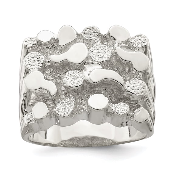 Sterling Silver Men's Nugget Ring QR4453